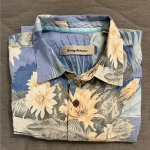 Tommy Bahamas - Floral Shirt 100% Silk - Size L
